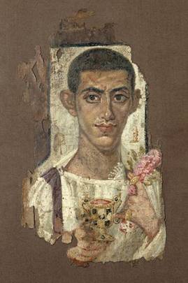 A Young Man, “Ammonios” , Antinoopolis, AD 225-250 (Paris, Musée du Louvre, E 12581)  (A. Gayet Excavations 1904-5)